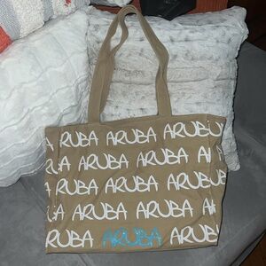 Cloth Aruba beach bag pool bag summer shopping tote w/ pockets travel bag